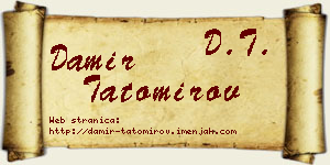 Damir Tatomirov vizit kartica